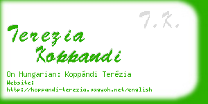 terezia koppandi business card